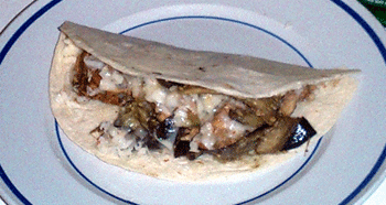 Chicken & Eggplant Fajitas